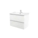 GoodHome Imandra White Wall-mounted Vanity unit & basin set (W)804mm
