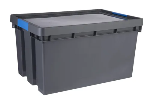 Form Xago Heavy duty Grey Plastic Large Stackable Storage box & Lid