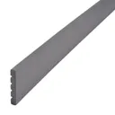 GoodHome Neva Solid Composite Finishing profile Anthracite (L)2200mm, Pack of 2