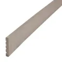 GoodHome Neva Solid Composite Finishing profile Taupe (L)2200mm, Pack of 2