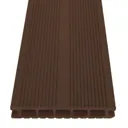 GoodHome Neva Chocolate Composite Deck board (L)2.2m (W)145mm (T)21mm, Pack of 6