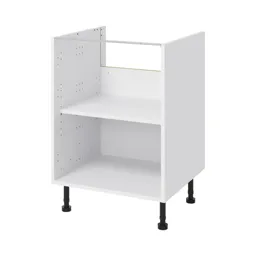 GoodHome Stevia Gloss white slab Cabinet, drawer & door set, (L)60cm