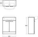 Ideal Standard Tesi White Vanity unit & basin set (W)550mm (H)170mm