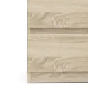 Esla High gloss oak effect 5 Drawer Wide Chest (H)1110mm (W)770mm (D)500mm