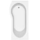 Cooke & Lewis Acrylic Left-handed P-shaped Shower Shower bath (L)1700mm