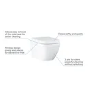 Grohe Euro Contemporary Wall hung Rimless Comfort height Toilet & cistern with Soft close seat