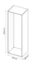 GoodHome Atomia Oak effect Modular furniture cabinet, (H)1875mm (W)375mm (D)450mm