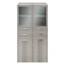 GoodHome Atomia Grey oak effect Modular furniture cabinet, (H)1875mm (W)500mm (D)450mm