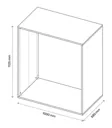 GoodHome Atomia Oak effect Modular furniture cabinet, (H)1125mm (W)1000mm (D)580mm
