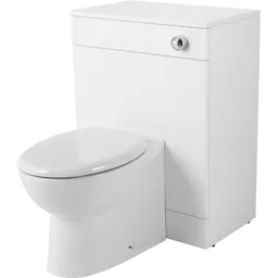 GoodHome Imandra Gloss White Toilet Cabinet (W)600mm (H)820mm