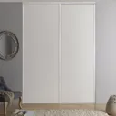 Valla White 1 panel Sliding Wardrobe Door (H)2500mm (W)772mm