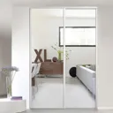 Valla 1 panel Mirrored Sliding Wardrobe Door (H)2500mm (W)622mm