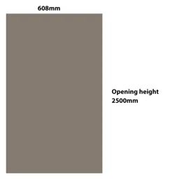 Valla 1 panel Mirrored Sliding Wardrobe Door (H)2500mm (W)622mm