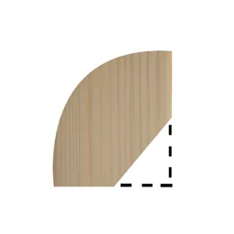 Pine Quadrant Softwood Moulding (L)0.9m (W)16mm (T)16mm 0kg