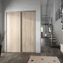 Valla Oak effect Sliding Wardrobe Door (H)2260mm (W)772mm