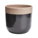 Black Clay Dipped Round Plant pot (Dia)24.7cm