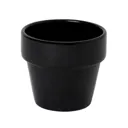 Glazed Black Terracotta Plant pot (Dia)11cm
