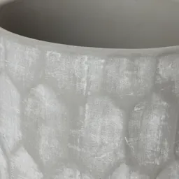 Grey Clay Honeycomb Plant pot (Dia)20.4cm