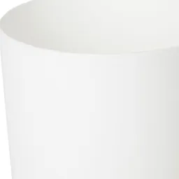 White Plastic Round Plant pot (Dia)13.5cm