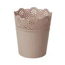 White Plastic Lace Round Plant pot (Dia)18cm