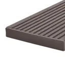GoodHome Neva Polyethylene (PE) Deck finishing end cap Chocolate (L) 145mm (W) 21mm, Pack of 10