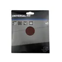 Universal Fit 40 grit Sanding sheet (L)150mm (W)150mm, Pack of 5