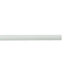 GoodHome Anafi Matt White Fixed Curtain pole, (L)2.5m (Dia)19mm
