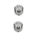 GoodHome Olympe Polished Nickel effect Metal Recess Curtain pole bracket (Dia)28mm, Pack of 2