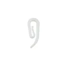 GoodHome Nisis White Plastic Curtain hook (L)25mm, Pack of 100