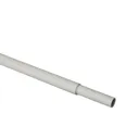 GoodHome Ikaria Matt White Extendable Curtain pole, (L)1200mm-2100mm (Dia)20mm