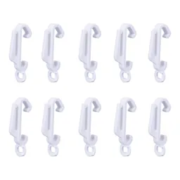 GoodHome Kias White Plastic Curtain hook (L)43mm, Pack of 10