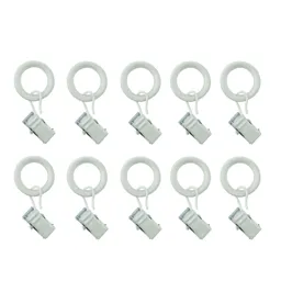 GoodHome Anafi White Curtain ring (Dia)19mm, Pack of 10