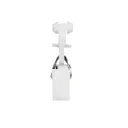GoodHome Nisis White Plastic Sliding clip (L)44mm, Pack of 100