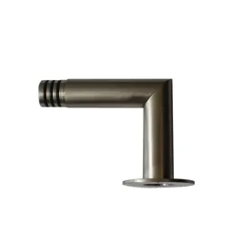 GoodHome Athens Grey Brushed nickel effect Metal Curtain pole angle bracket (Dia)28mm