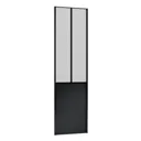 Valla Contemporary Black Sliding Wardrobe Door (H)2260mm (W)608mm