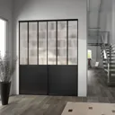 Valla Contemporary Black Sliding Wardrobe Door (H)2260mm (W)760mm