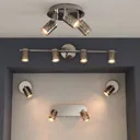 Barrow Gloss Silver Chrome effect Mains-powered 3 lamp Spotlight
