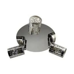 Barrow Gloss Silver Chrome effect Mains-powered 3 lamp Spotlight