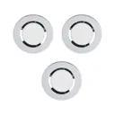 Colours Thorold Silver Chrome effect Non-adjustable LED Downlight 8.1W IP20, Pack of 3