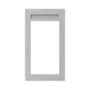 GoodHome Garcinia Matt stone integrated handle shaker Tall glazed Cabinet door (W)500mm (T)20mm