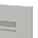 GoodHome Garcinia Matt stone integrated handle shaker Tall glazed Cabinet door (W)500mm (T)20mm