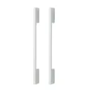 GoodHome Cacao White Painted Bar Cabinet Handle (L)220mm, Pack of 2