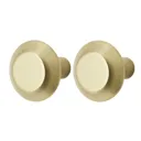 GoodHome Nutmeg Brushed Gold Brass effect Aluminium Cabinet Handle (L)32mm, Pack of 2