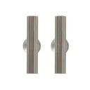 GoodHome Sumac Brushed Silver Nickel effect Aluminium & zamac Cabinet Handle (L)60mm, Pack of 2