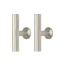GoodHome Sumac Brushed Silver Nickel effect Aluminium & zamac Cabinet Handle (L)60mm, Pack of 2