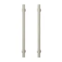 GoodHome Sumac Brushed Silver Nickel effect Bar Cabinet Handle (L)242mm, Pack of 2