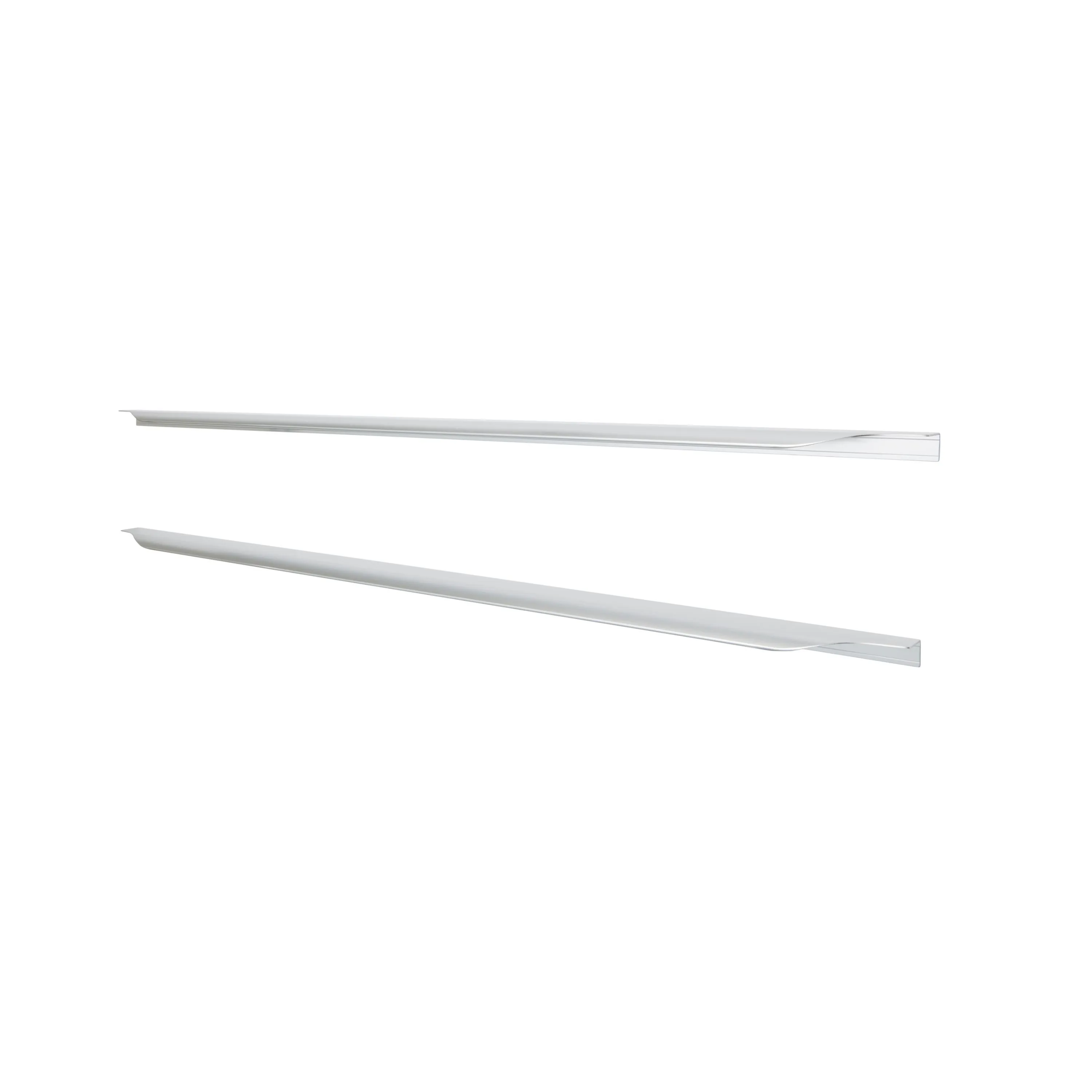 GoodHome Andali Brushed Silver Anodised Straight Handle (L)797mm, Pack of 2