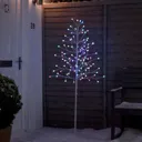 5ft White Pre-lit LED Christmas berry tree