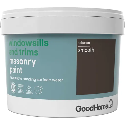 GoodHome Windowsills & trims Tobasco Smooth Matt Masonry paint, 2.5L