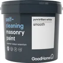 GoodHome Self-cleaning Pure brilliant white Smooth Matt Masonry paint, 5L